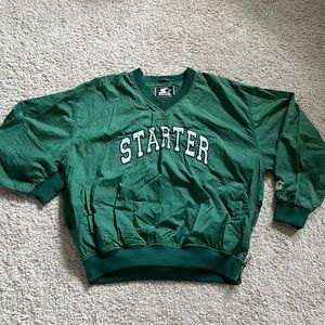 Vintage starter pullover nylon windbreaker jacket size large men’s green